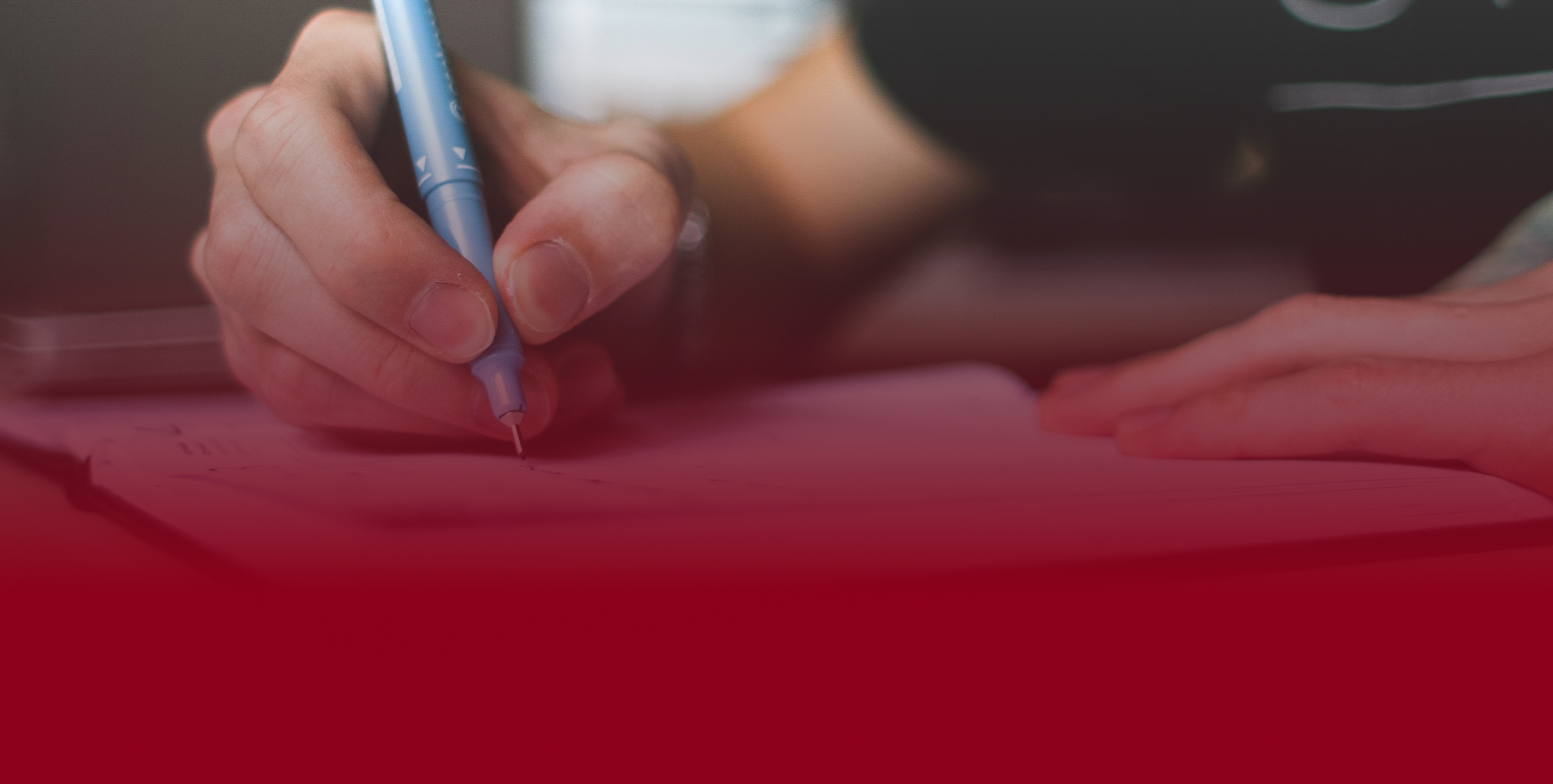 A student writing a scientific paper